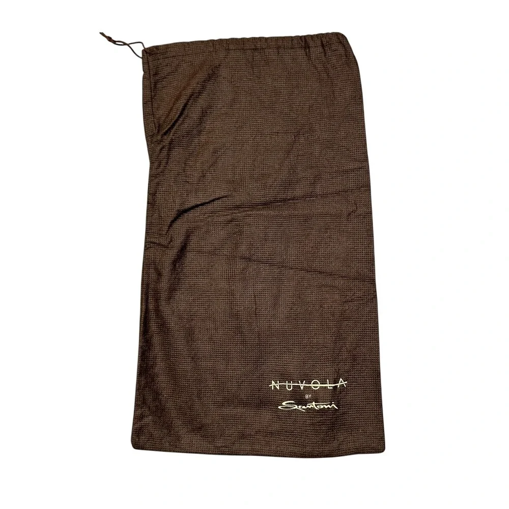 Santoni Nuvola Shoe Dust Bag Brown Drawstring Soft Storage Pouch Shoes Accessory
